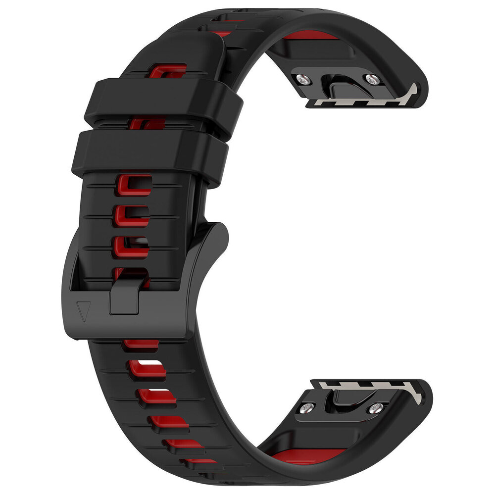 Strap-it® Strap-it Garmin Forerunner 745 sport gesp band (zwart/rood) Strap-it® Strap-it Garmin Forerunner 745 sport gesp band (zwart/rood)