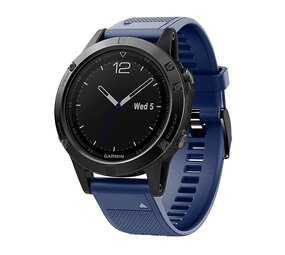 Strap-it® Garmin Forerunner 965 siliconen bandje (donkerblauw)