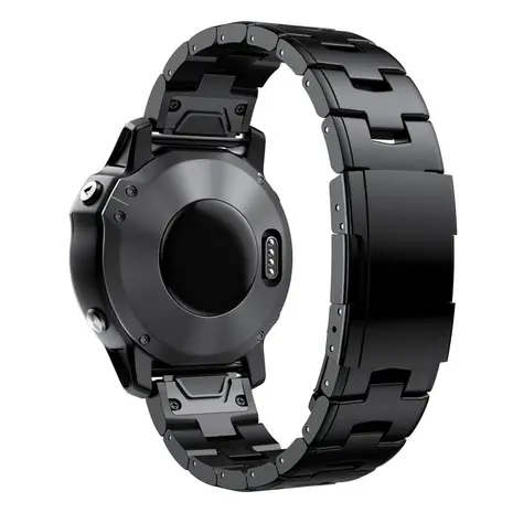 Garmin Forerunner 945 titanium bandje zwart Smartwatchbanden