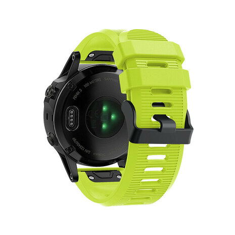 Strap-it® Strap-it Garmin Fenix 3 siliconen bandje (lichtgroen)