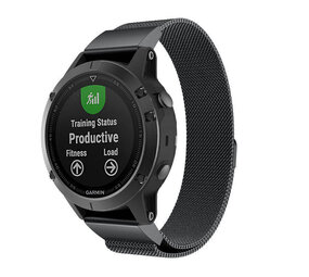 Strap-it® Garmin Fenix 3 Milanese band (zwart)
