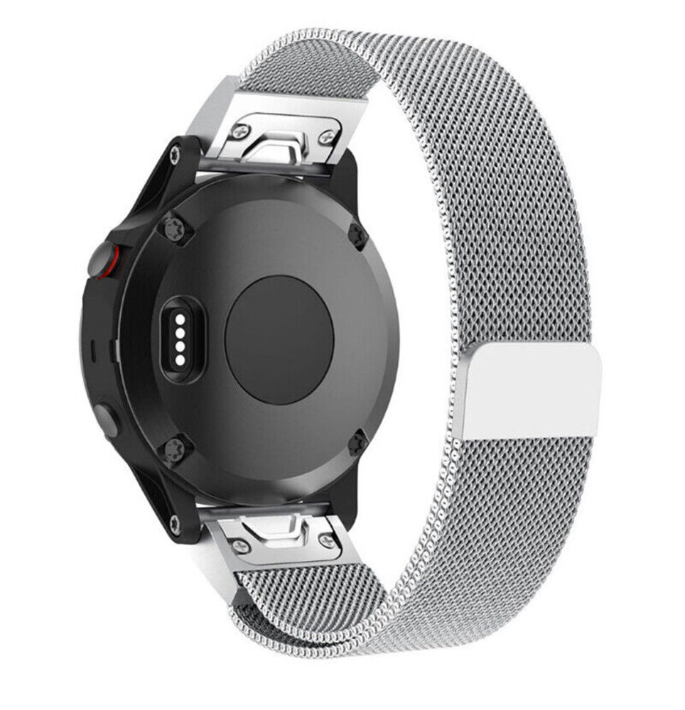 Strap-it® Strap-it Garmin Fenix 3 Milanese band (zilver)
