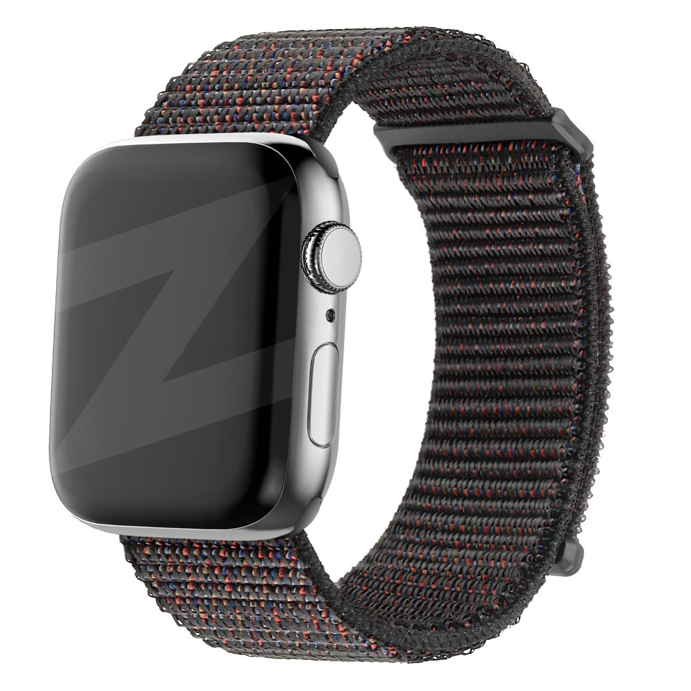 Bandz Bandz Apple Watch Nylon loop band (zwart mix)