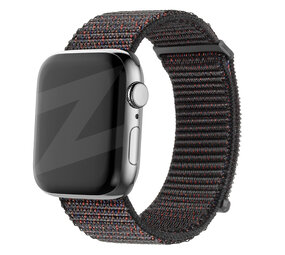 Bandz Bandz Apple Watch Nylon loop band (zwart mix) Bandz Bandz Apple Watch Nylon loop band (zwart mix)