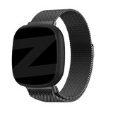 Bandz Bandz Fitbit Versa 3 Milanese loop band (zwart)