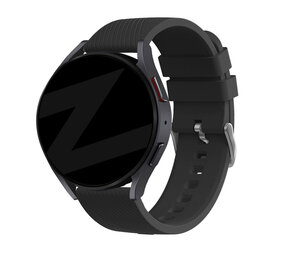 Bandz Bandz Samsung Galaxy Watch 42mm siliconen band 'Deluxe' (zwart)