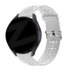 Bandz Bandz Samsung Galaxy Watch 42mm siliconen band met bloemenpatroon (wit)