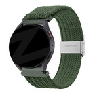 Bandz Bandz Samsung Galaxy Watch 3 45mm gevlochten nylon band (olijfgroen)