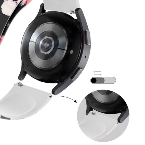 Bandz Bandz Samsung Galaxy Watch Active siliconen band 'Flowers'