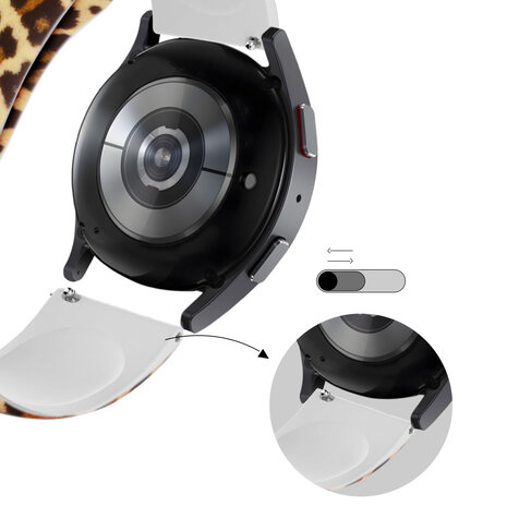 Bandz Bandz Samsung Galaxy Watch Active siliconen band 'Leopard'