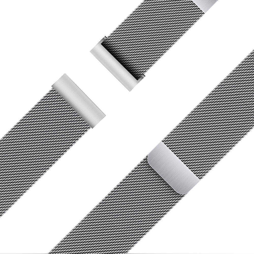 Bandz Bandz Amazfit GTR 2 Milanese loop band (zilver)
