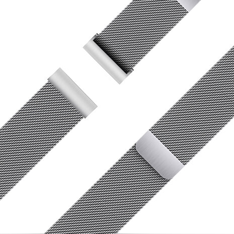 Bandz Bandz Amazfit GTR 2 Milanese loop band (zilver)
