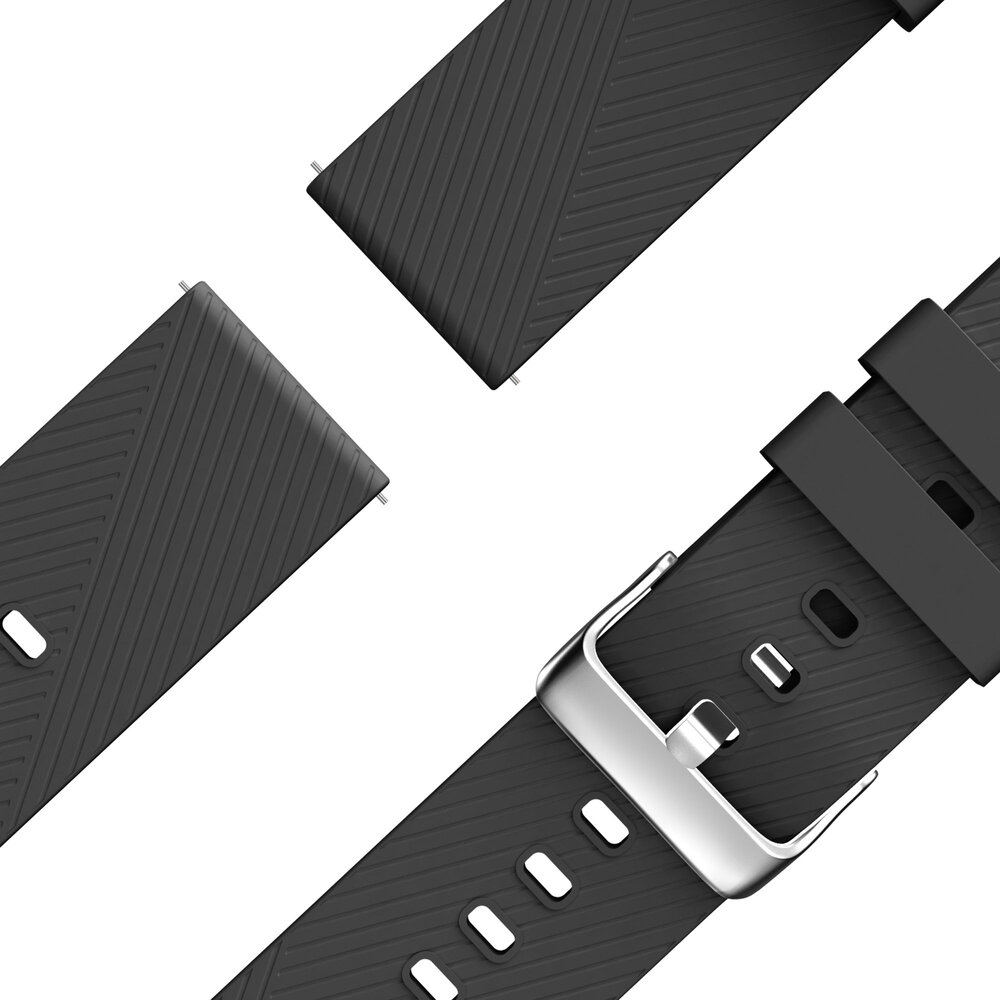 Bandz Bandz Xiaomi Amazfit GTS siliconen band 'Deluxe' (zwart)