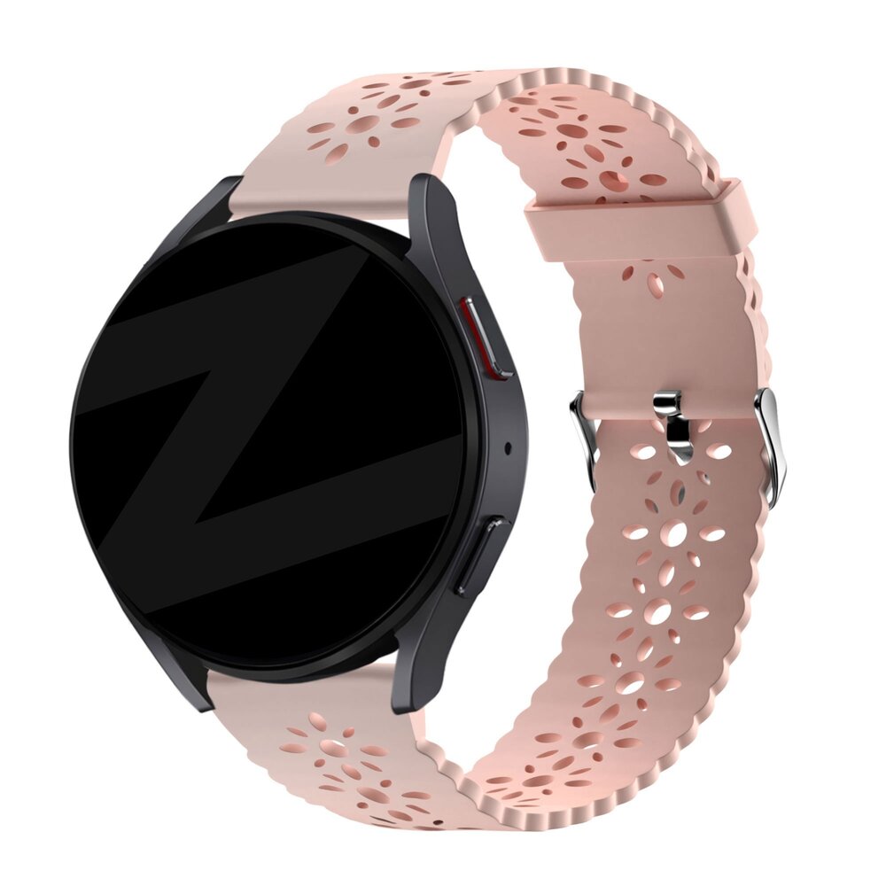 Bandz Bandz Xiaomi Amazfit GTS siliconen band met bloemenpatroon (roze)