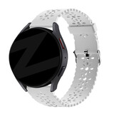 Bandz Bandz Xiaomi Amazfit GTS siliconen band met bloemenpatroon (wit)