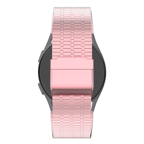 Bandz Bandz Amazfit GTS 2 verstelbare stalen band (roze)