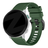 Bandz Bandz Garmin Fenix 7x siliconen band met gesp (donkergroen)