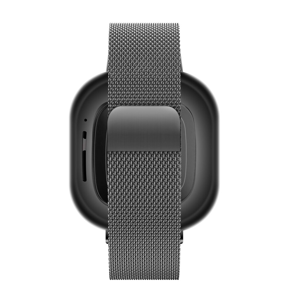 Bandz Bandz Fitbit Sense Milanese loop band (zwart)