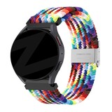 Bandz Bandz Samsung Galaxy Watch 4 40mm gevlochten nylon band (regenboog)