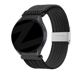 Bandz Bandz Samsung Galaxy Watch 4 Classic 46mm gevlochten nylon band (zwart)
