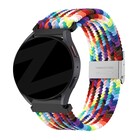 Bandz Bandz Samsung Galaxy Watch 5 44mm gevlochten nylon band (regenboog)