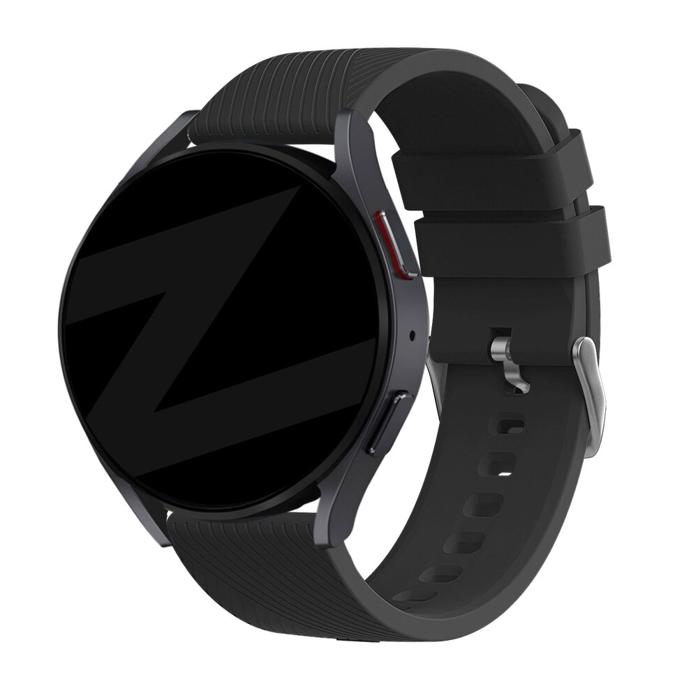 Bandz Bandz Samsung Galaxy Watch 6 44mm siliconen band 'Deluxe' (zwart)