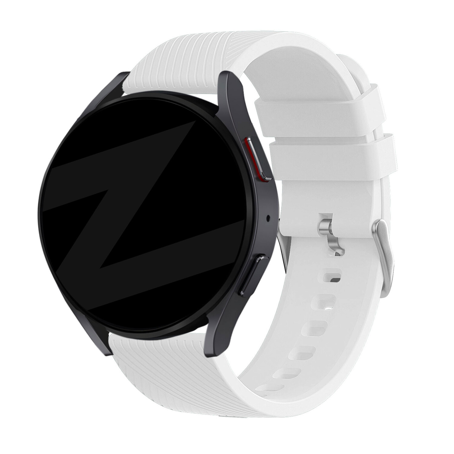 Fossil Gen 5e 44mm siliconen band Deluxe wit Smartwatchbanden