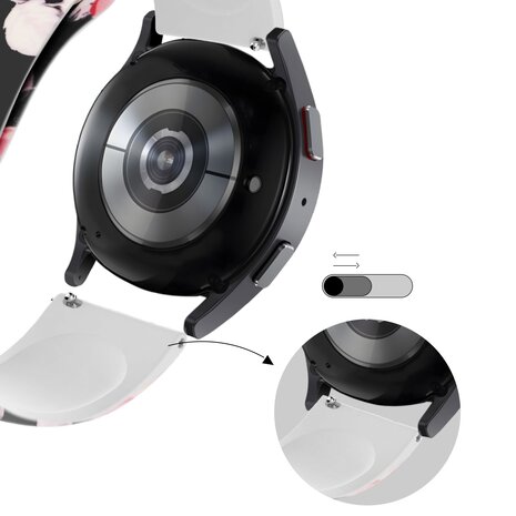 Bandz Bandz Samsung Gear Sport siliconen band 'Flowers'
