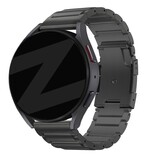 Bandz Bandz Huawei Watch 3 (Pro) titanium schakel band (zwart)