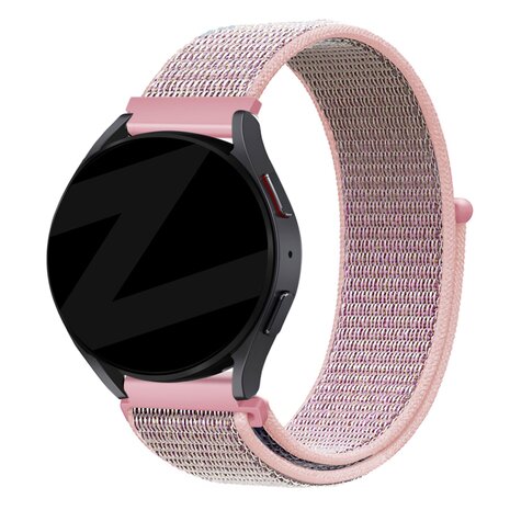 Bandz Bandz Huawei Watch GT 3 Pro 43mm nylon loop band (roze) Bandz Bandz Huawei Watch GT 3 Pro 43mm nylon loop band (roze)