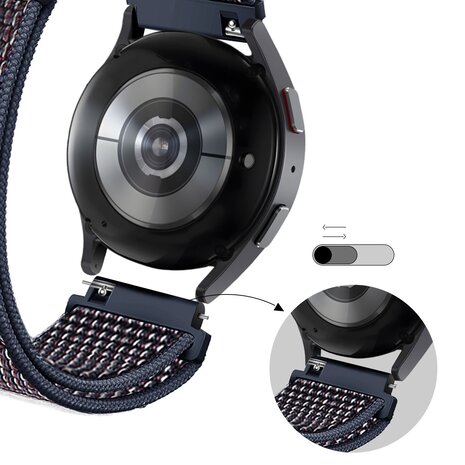 Bandz Bandz Huawei Watch GT 3 Pro 46mm nylon loop band (indigo)