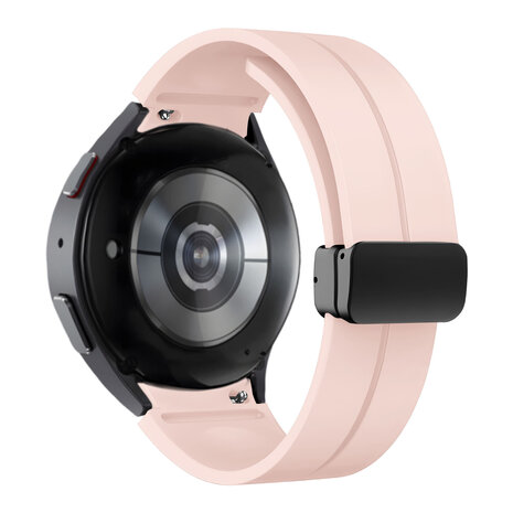 Bandz Bandz Samsung Galaxy Watch 5 Pro siliconen band met D-Buckle (roze)