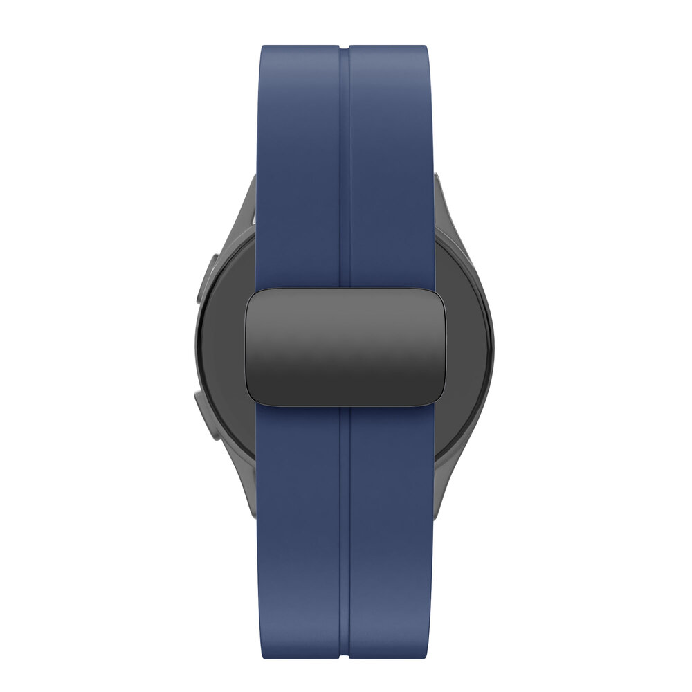 Bandz Bandz Samsung Galaxy Watch 6 - 44mm siliconen band met D-Buckle (donkerblauw)