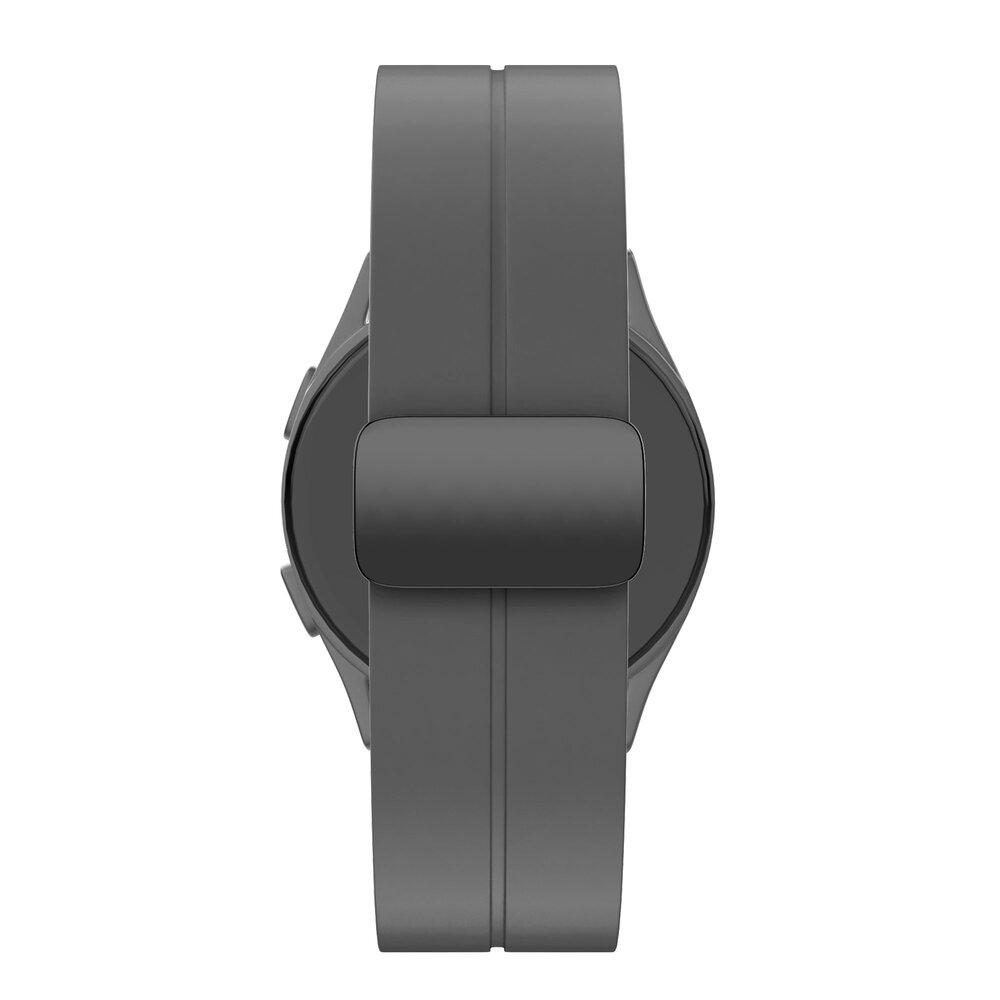 Bandz Bandz Samsung Galaxy Watch 6 - 44mm siliconen band met D-Buckle (donkergrijs)