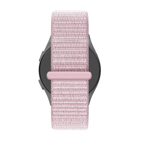 Bandz Bandz Huawei Watch GT 2 42mm nylon loop band (roze)