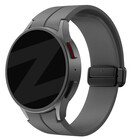 Bandz Bandz Samsung Galaxy Watch 4 Classic 42mm siliconen band met D-Buckle (donkergrijs)