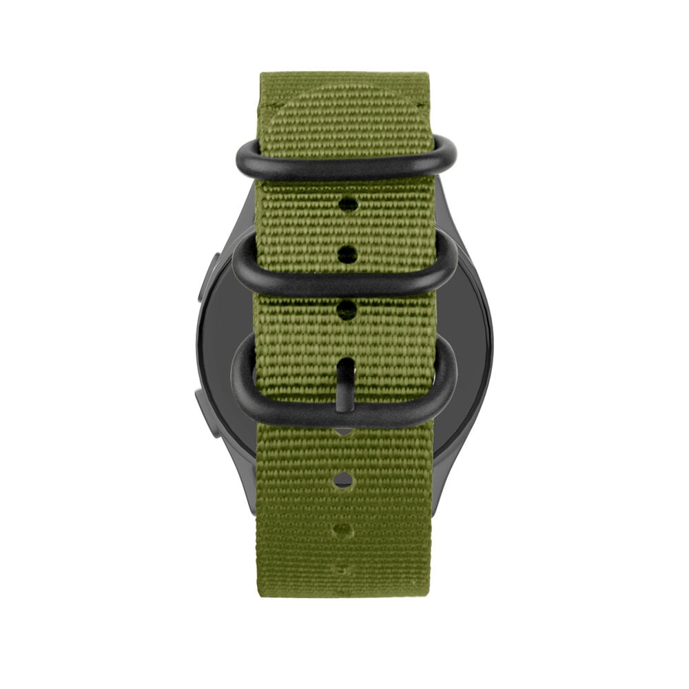 Bandz Bandz Samsung Galaxy Watch 3 41mm nylon band met gesp (groen)