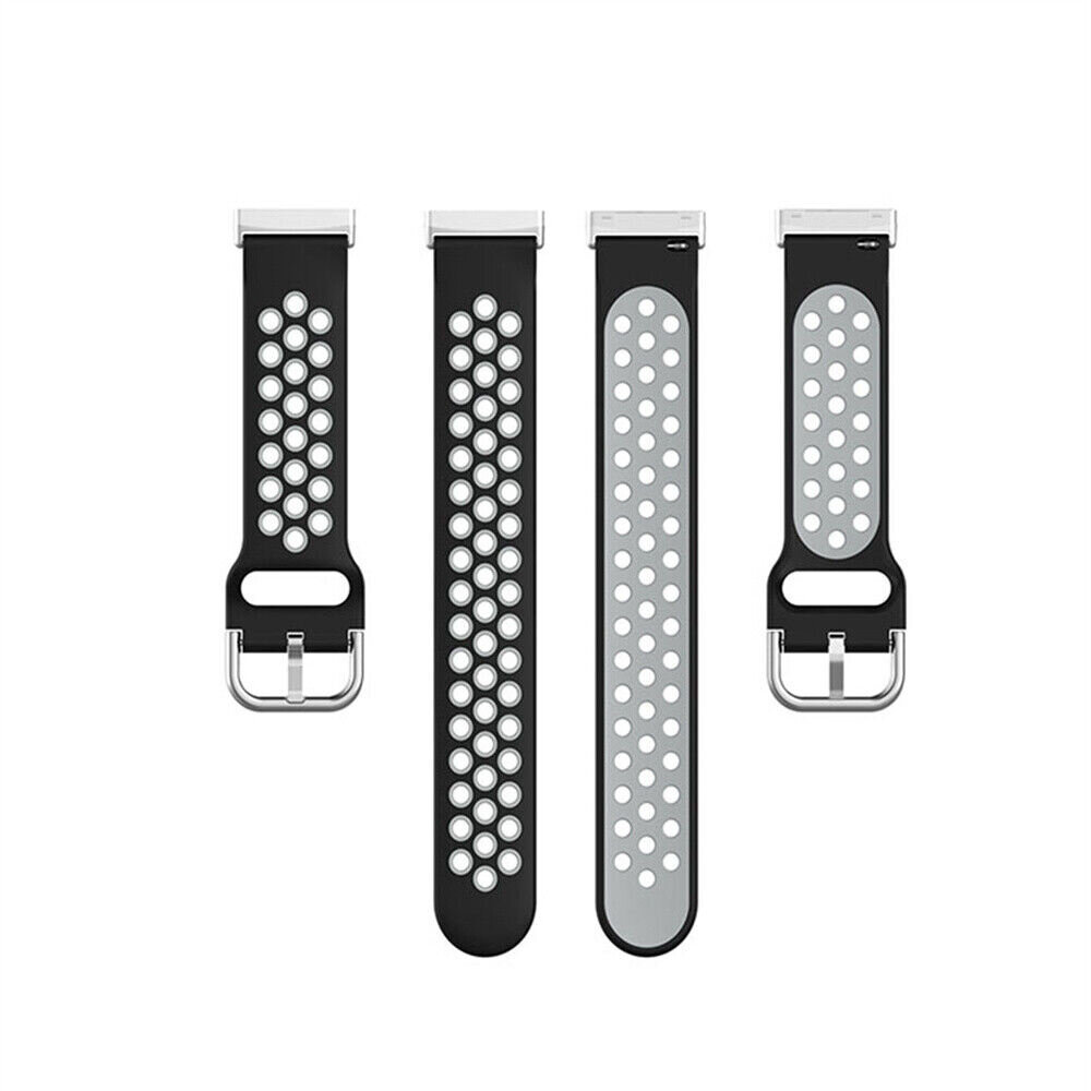 Strap-it® Strap-it Fitbit Versa 4 sport bandje (zwart/grijs)