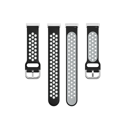 Strap-it® Strap-it Fitbit Sense 2 sport bandje (zwart/grijs)