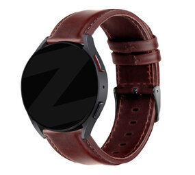 Bandz Bandz Samsung Galaxy Watch 42mm lederen band 'Classic' (donkerbruin)