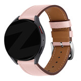 Bandz Bandz Samsung Galaxy Watch 6 Classic 47mm lederen band 'Deluxe' (roze)