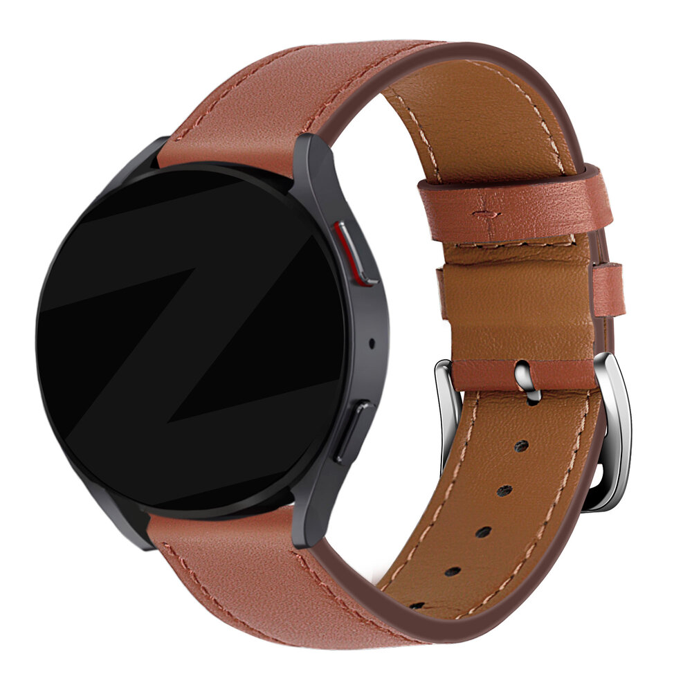 Bandz Bandz Samsung Galaxy Watch 4 44mm lederen band 'Deluxe' (bruin) Bandz Bandz Samsung Galaxy Watch 4 44mm lederen band 'Deluxe' (bruin)