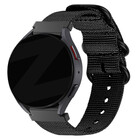 Bandz Bandz Samsung Galaxy Watch 4 Classic 42mm nylon band met gesp (zwart)