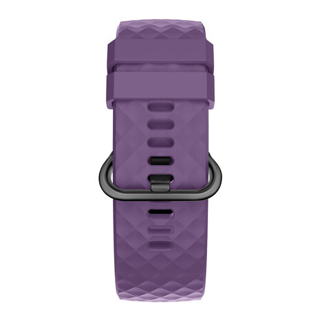 Bandz Bandz Fitbit Charge 4 siliconen band 'Classic' (paars)