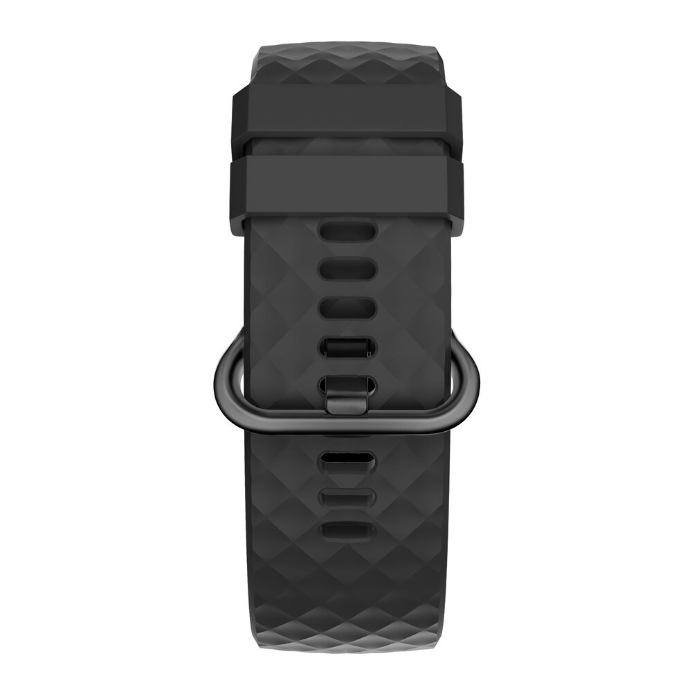 Bandz Bandz Fitbit Charge 4 siliconen band 'Classic' (zwart)