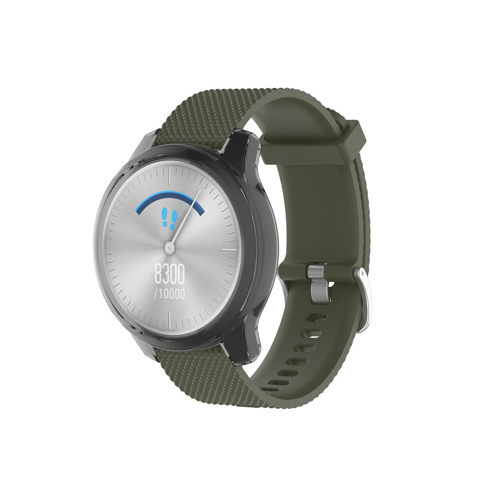 Strap-it® Strap-it Garmin Vivomove Style / Luxe TPU case (transparant-zwart)