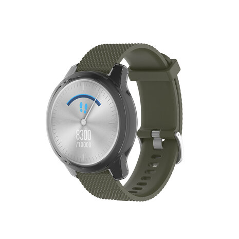 Strap-it® Strap-it Garmin Vivomove Style / Luxe TPU case (transparant-zwart)