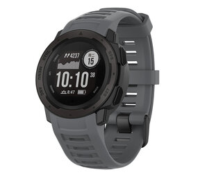 Strap-it® Garmin Instinct 1 / 2 siliconen bandje (grijs)