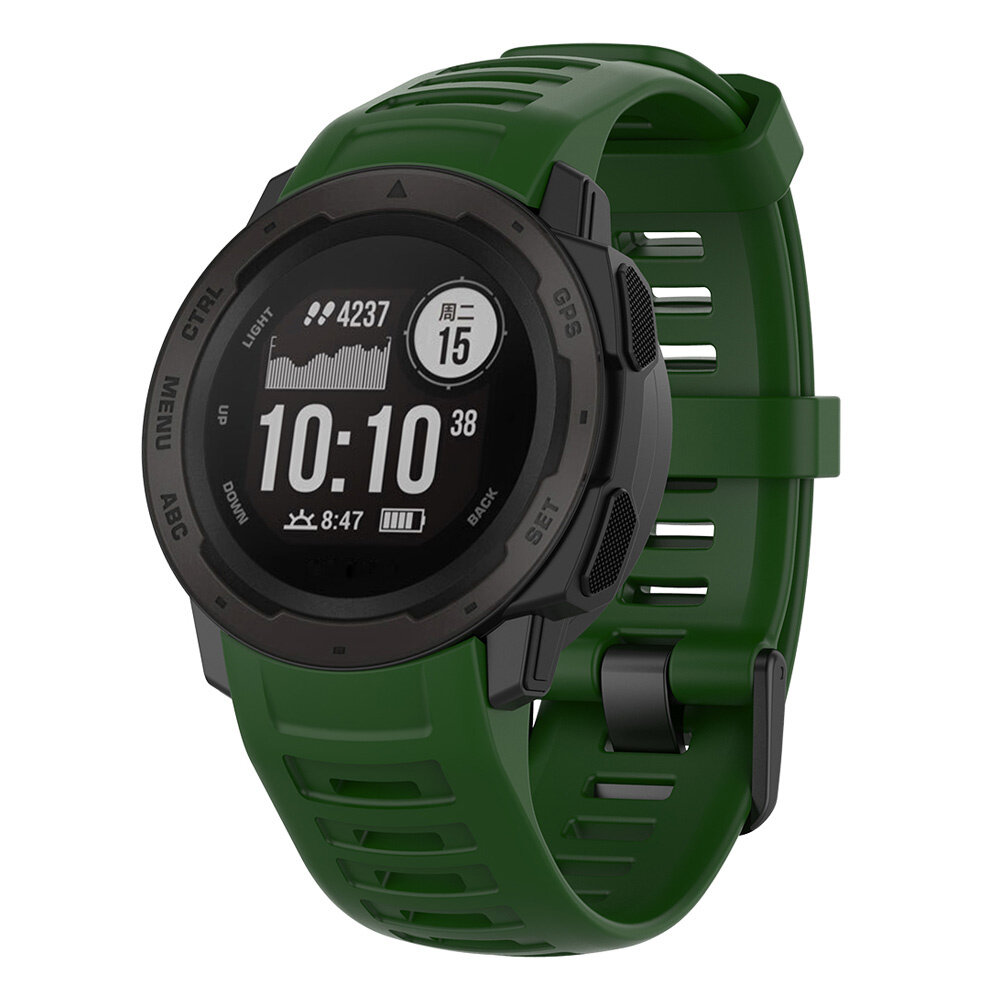 Strap-it® Strap-it Garmin Instinct 1 / 2 siliconen bandje (groen)