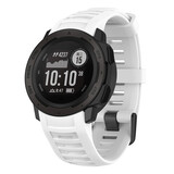 Strap-it® Garmin Instinct 1 / 2 siliconen bandje (wit)